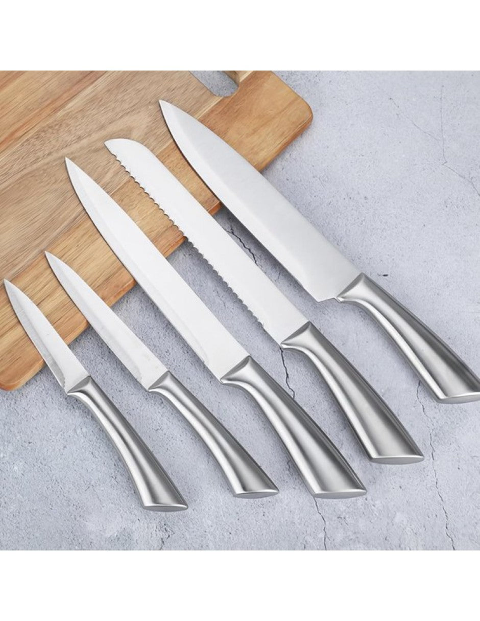 Juego de cuchillos de cocina 5 piezas y base