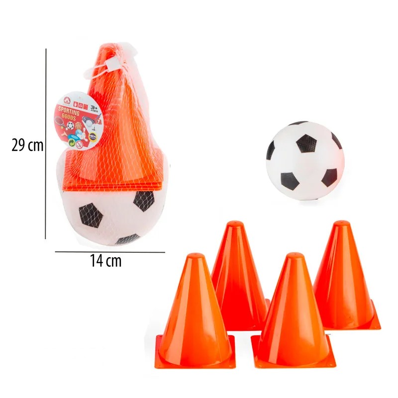 BALON Y CONOS DE FUTBOL