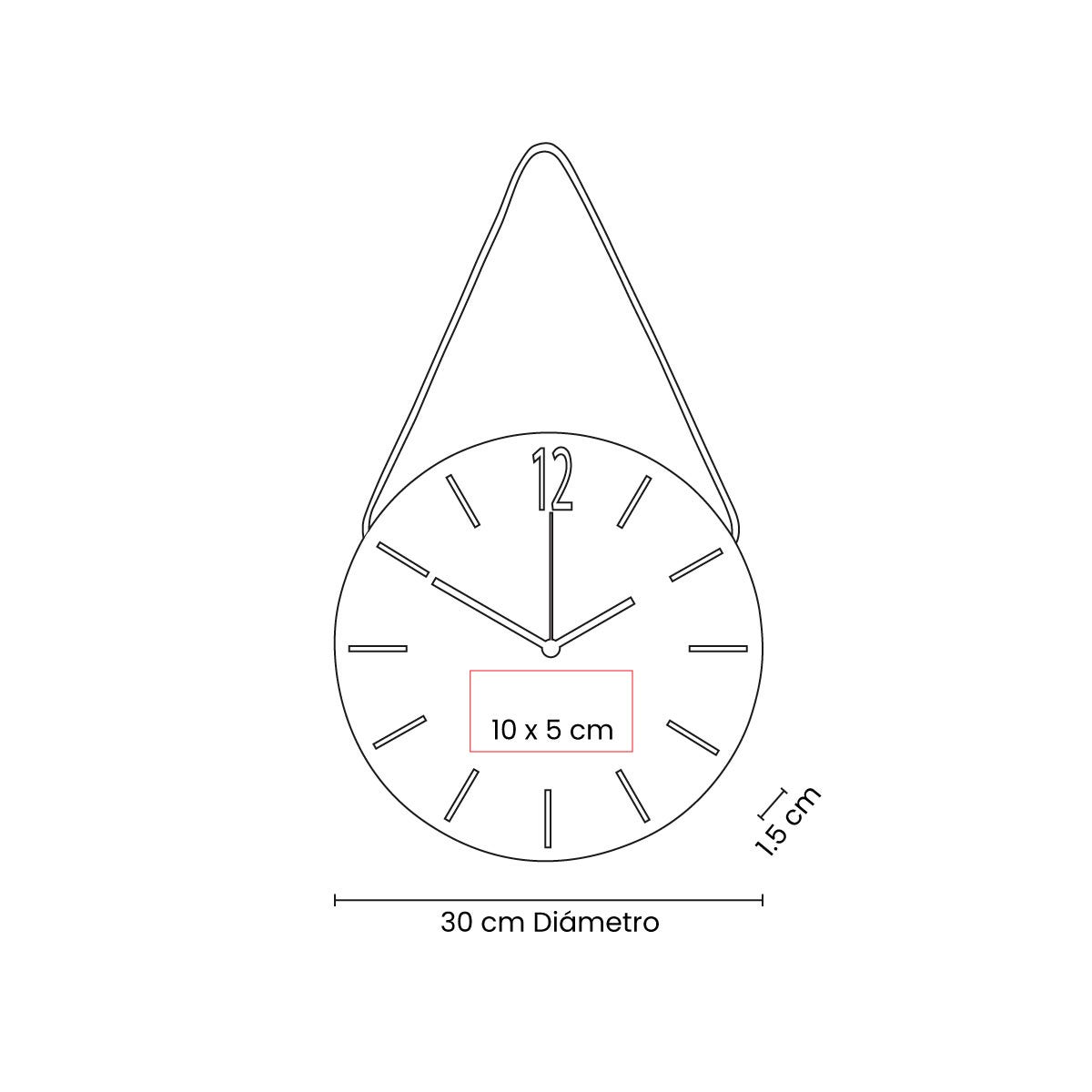 Reloj de pared con lazo