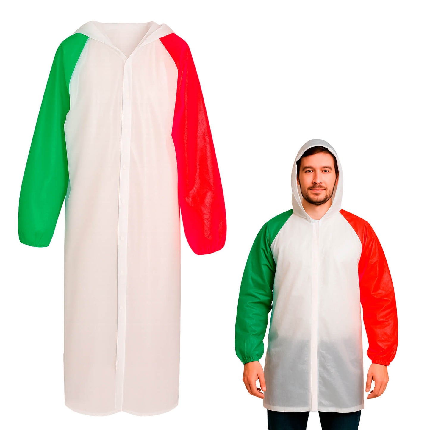 Impermeable tricolor