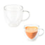 Taza de vidrio corazón