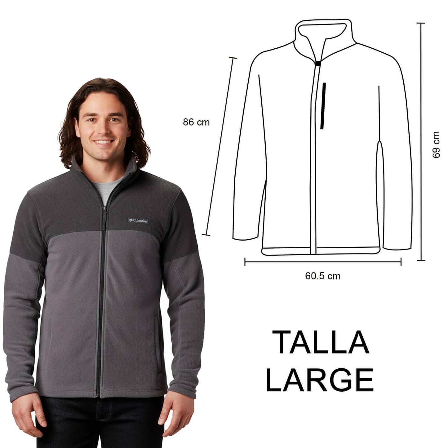 Fleece polar con cierre