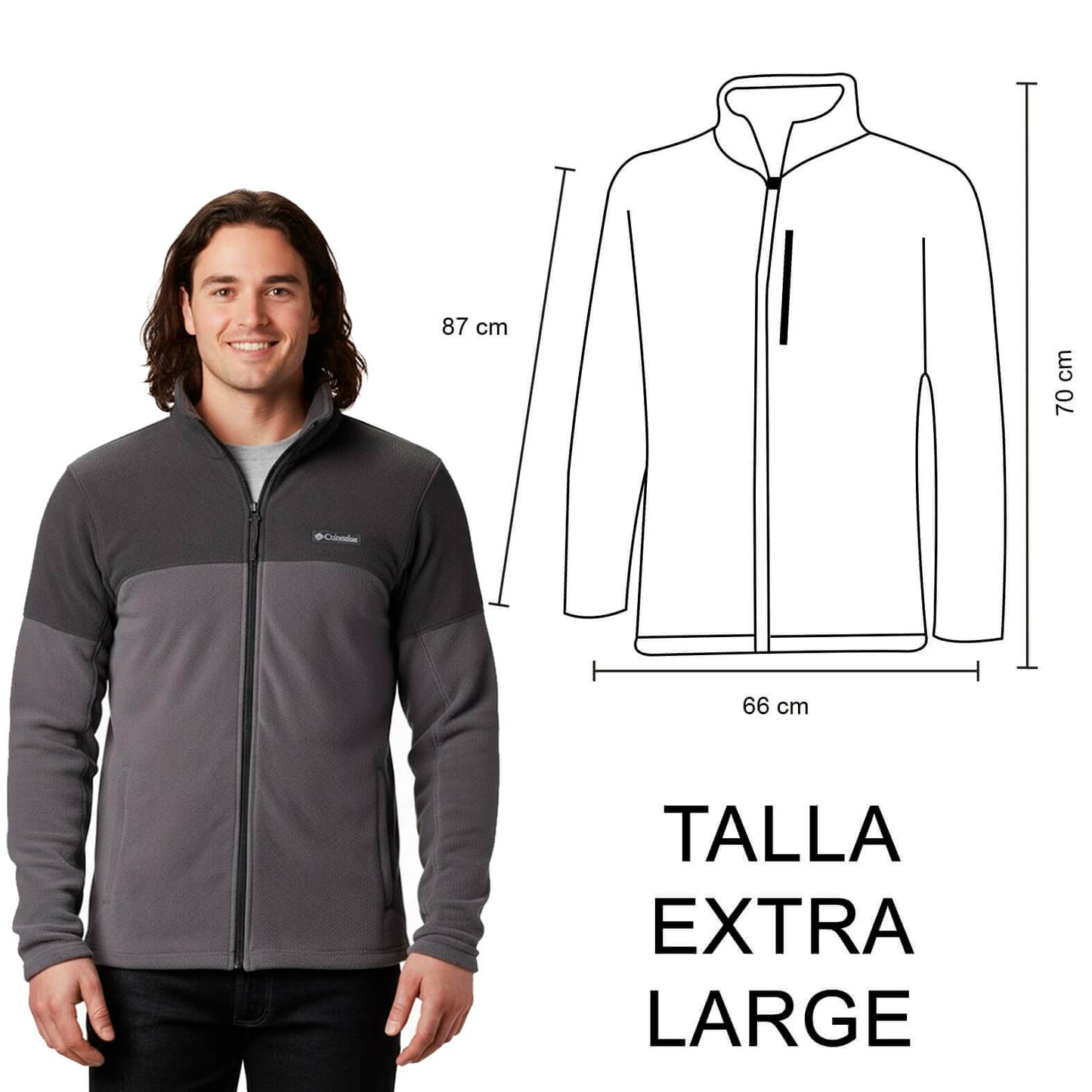 Fleece polar con cierre