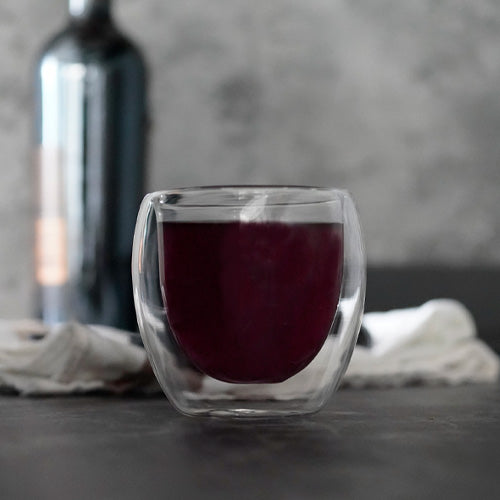 Vaso de vidrio con doble pared