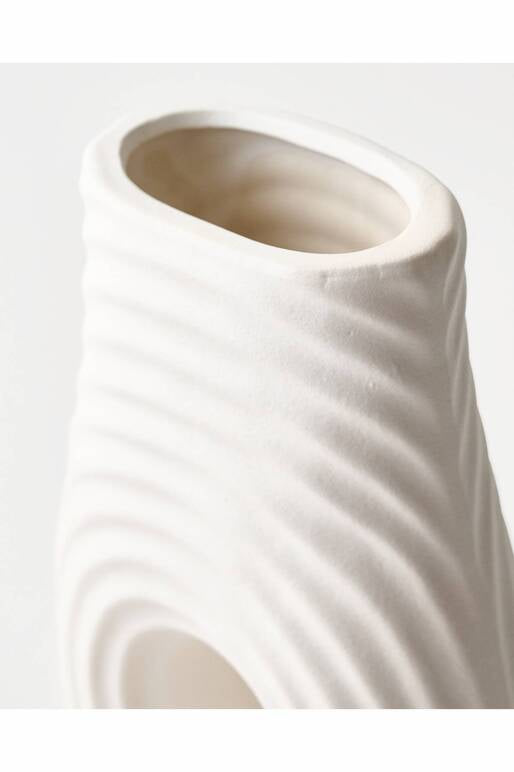 Florero Blanco de ceramica 28 cm