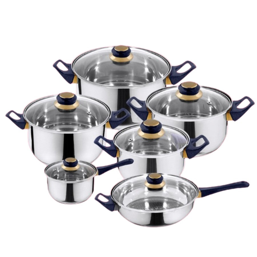Batería de cocina 12 pzas acero inoxidable