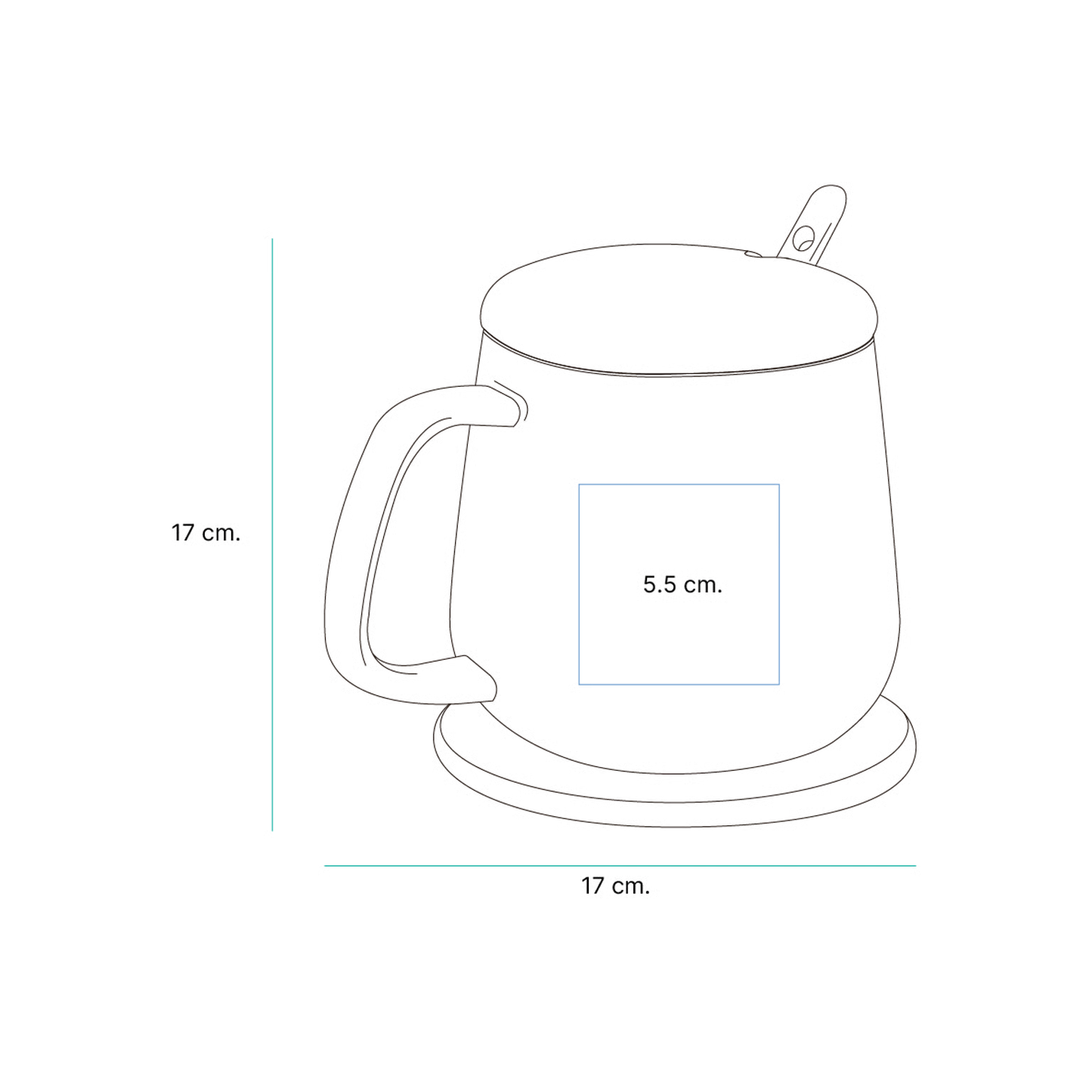 Taza de cerámica de 350 ml