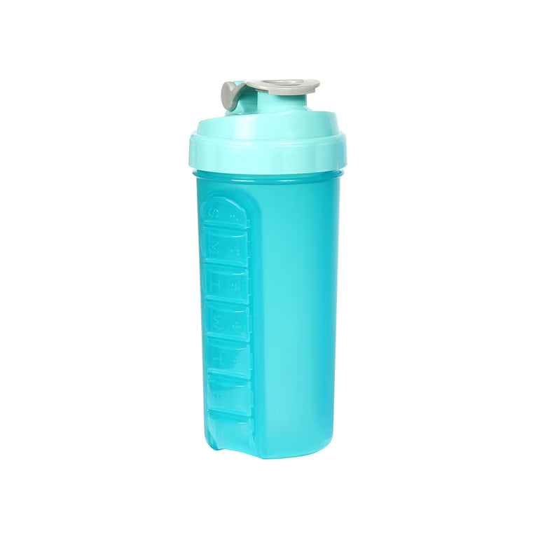Botella con pastillero