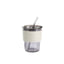 Vaso de vidrio con popote