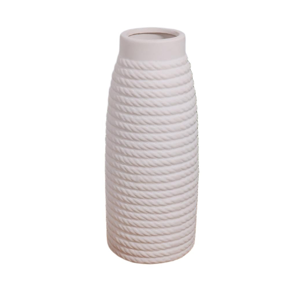 Florero Blanco de ceramica 30 cm
