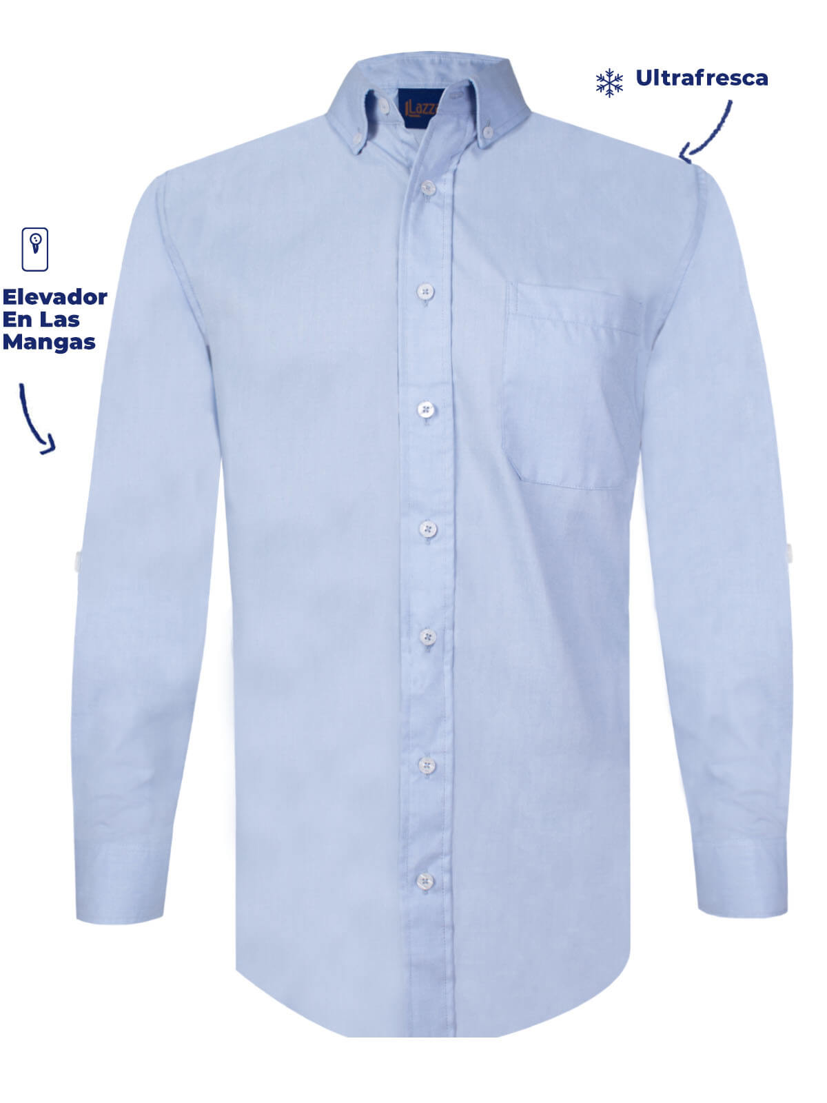 Camisa tipo Oxford 60% algodón para Hombre