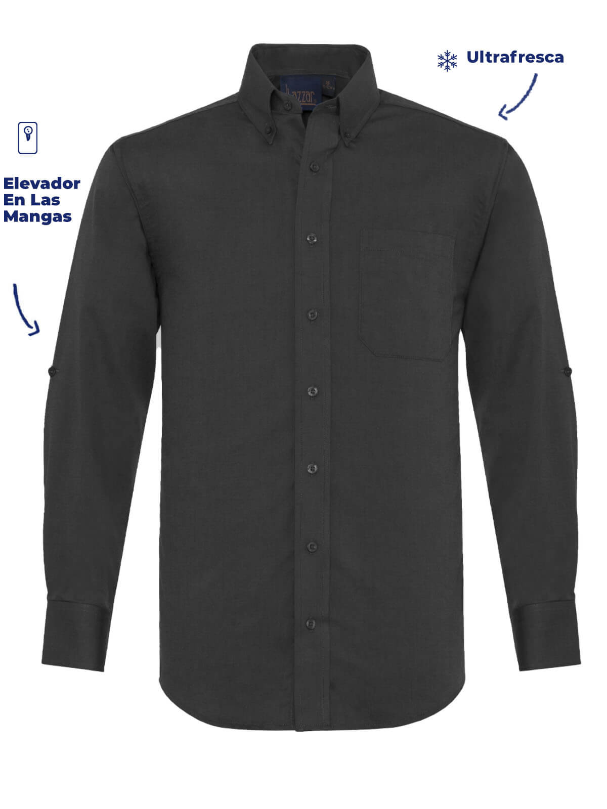 Camisa tipo Oxford 60% algodón para Hombre