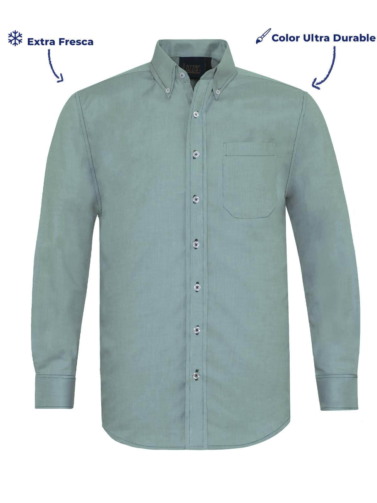 Camisa tipo Oxford 60% algodón para Hombre