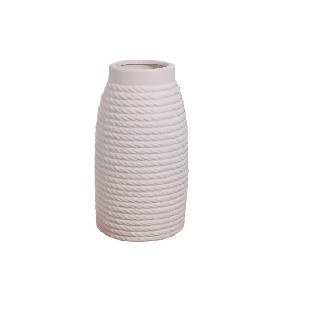 Florero Blanco de ceramica 20 cm