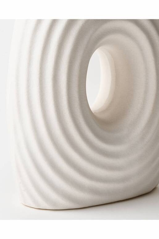 Florero Blanco de ceramica 28 cm