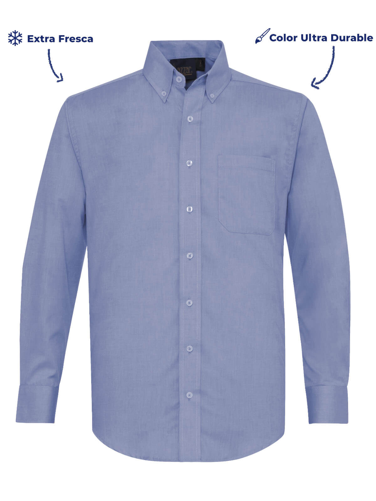 Camisa tipo Oxford 60% algodón para Hombre
